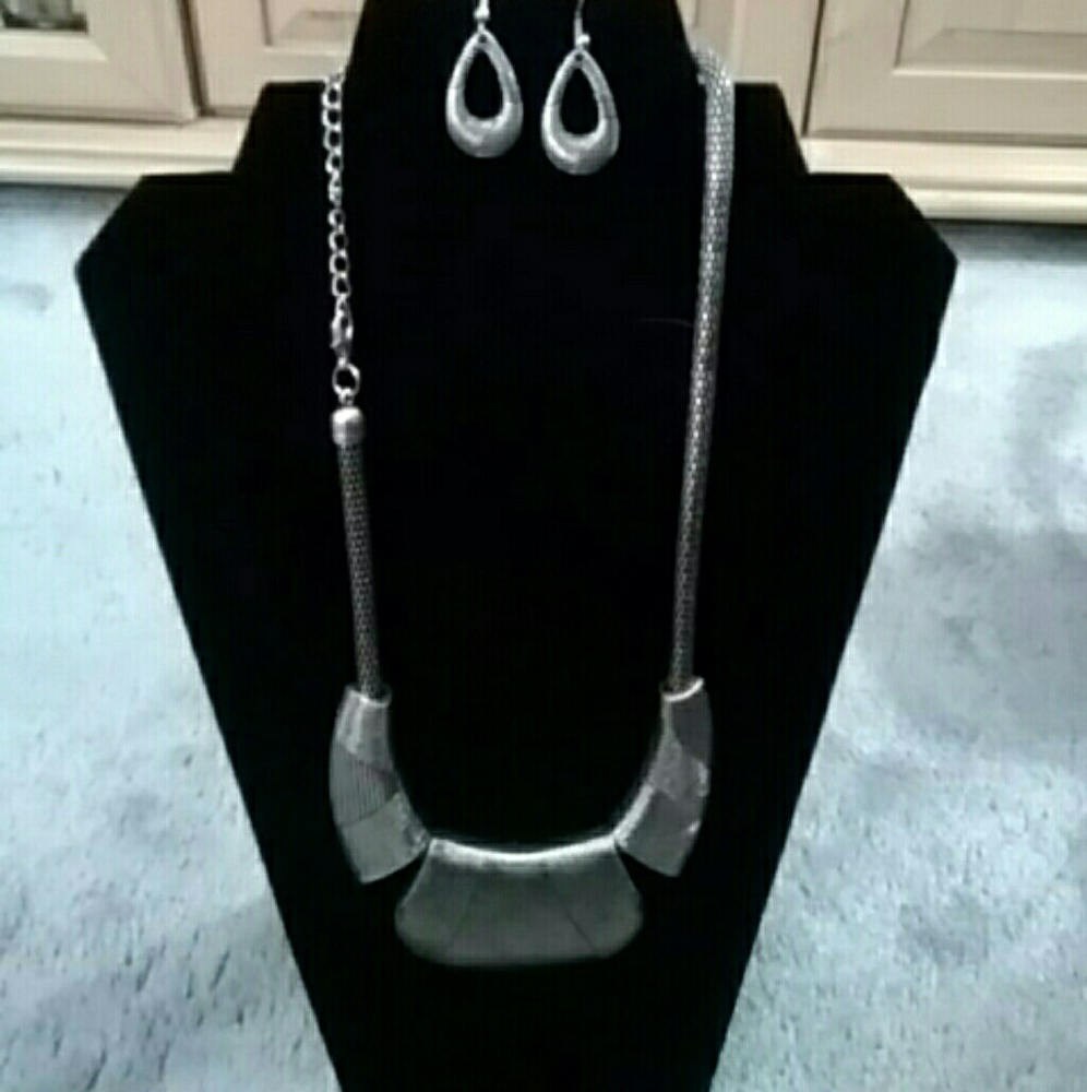 Antique Finish Necklace and Earring Set